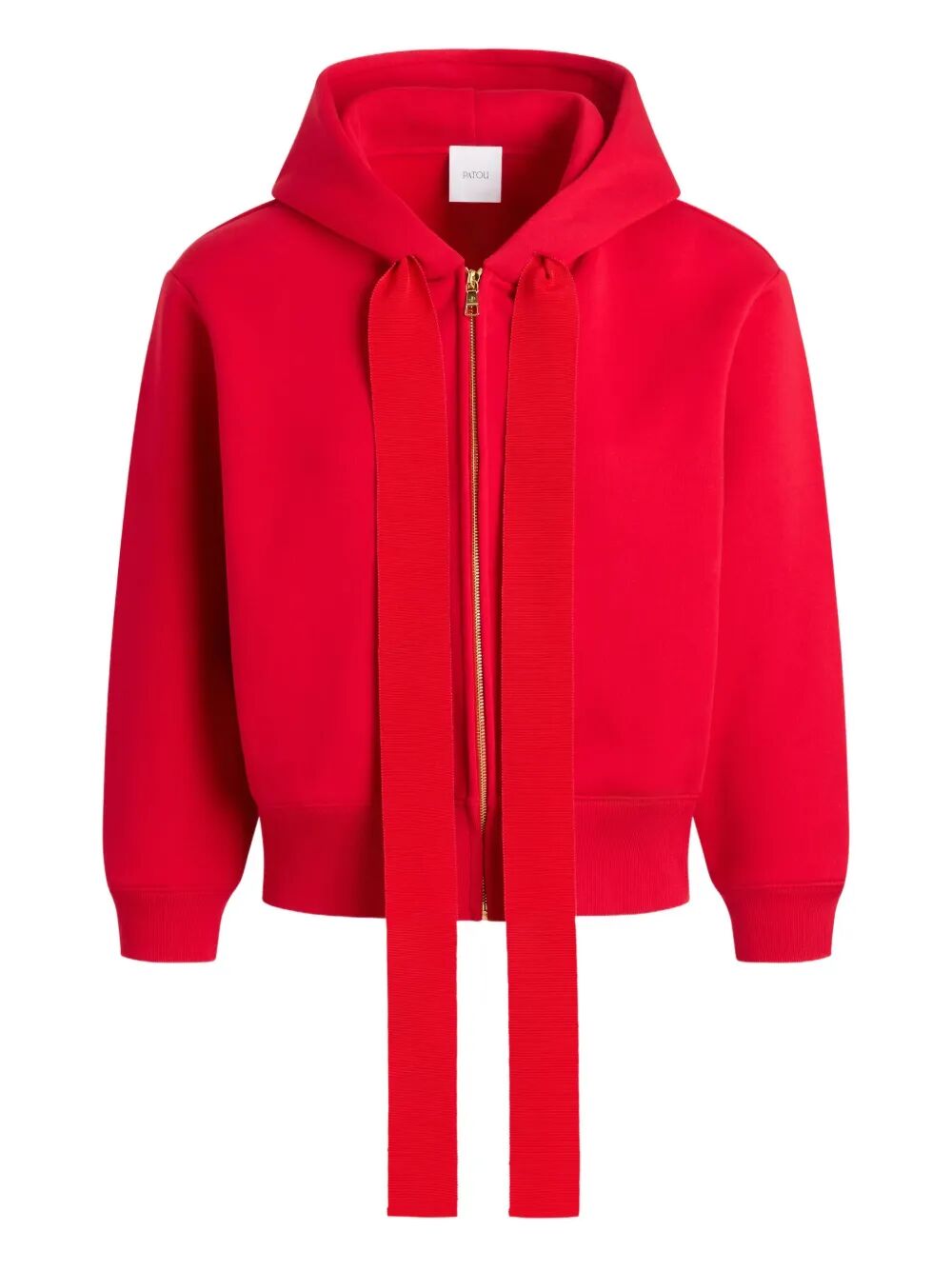 LOGO AND JP MONOGRAM ZIP-UP HOODIE IN ORGANIC COTTON FLEECE