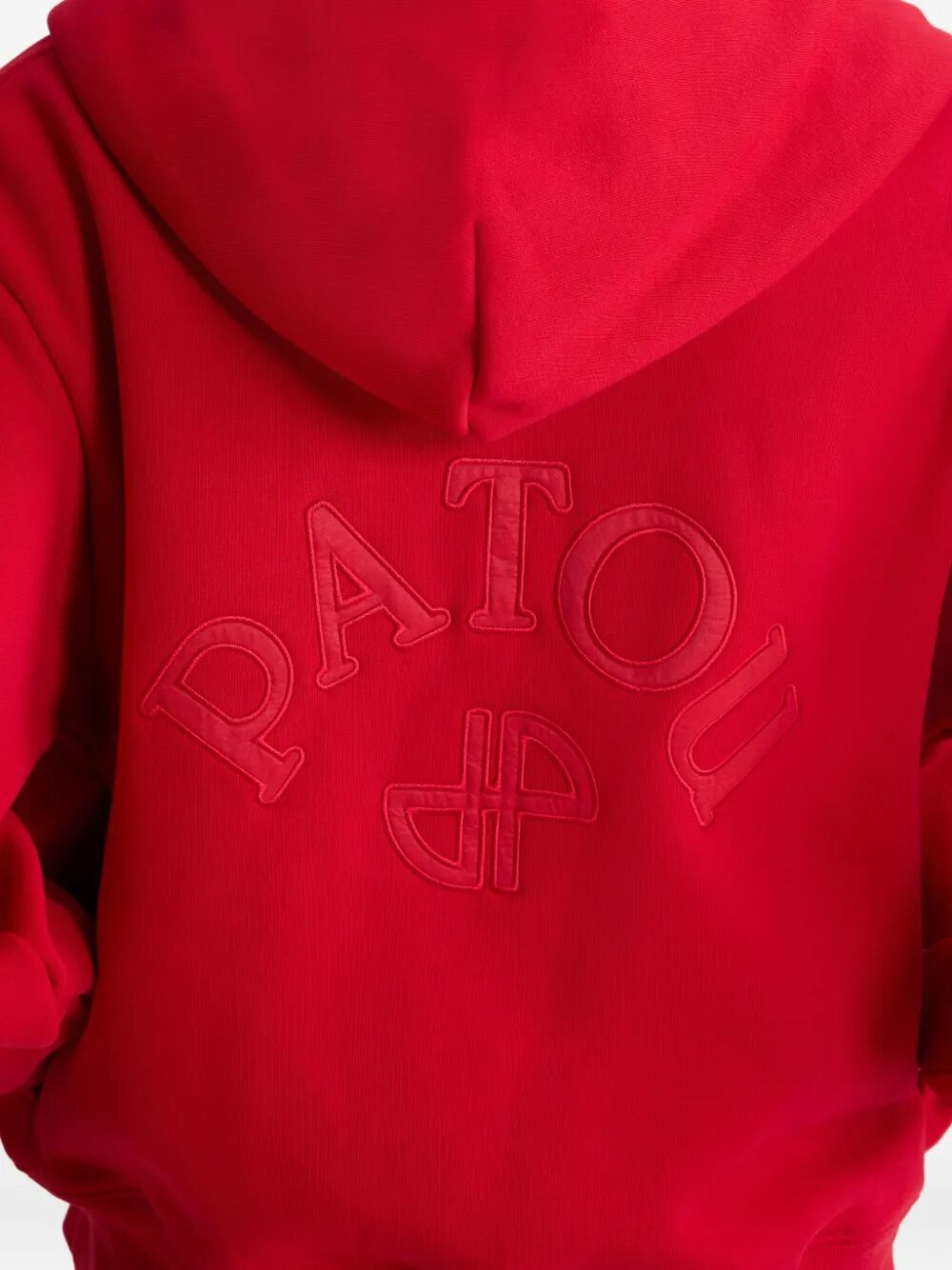 LOGO AND JP MONOGRAM ZIP-UP HOODIE IN ORGANIC COTTON FLEECE