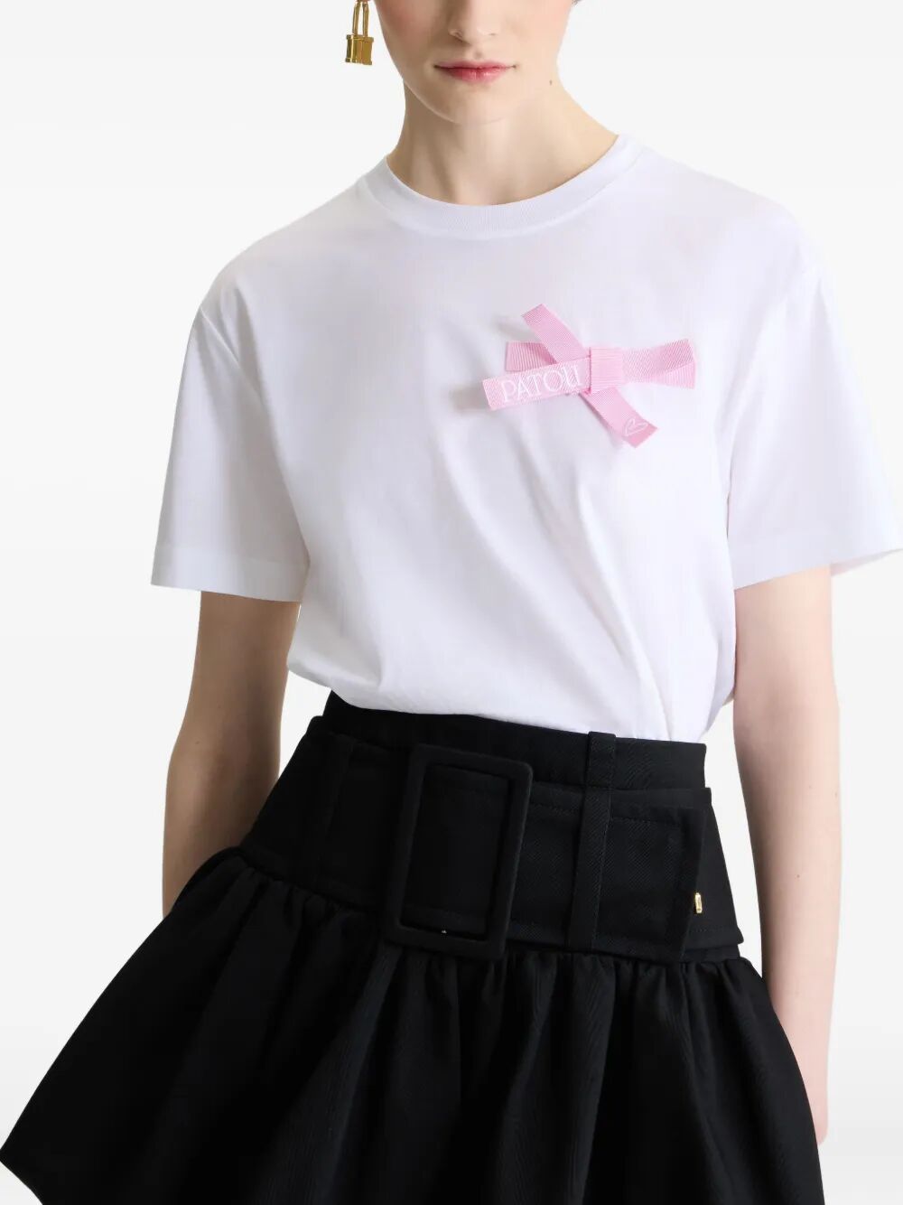 BOW T-SHIRT IN ORGANIC COTTON