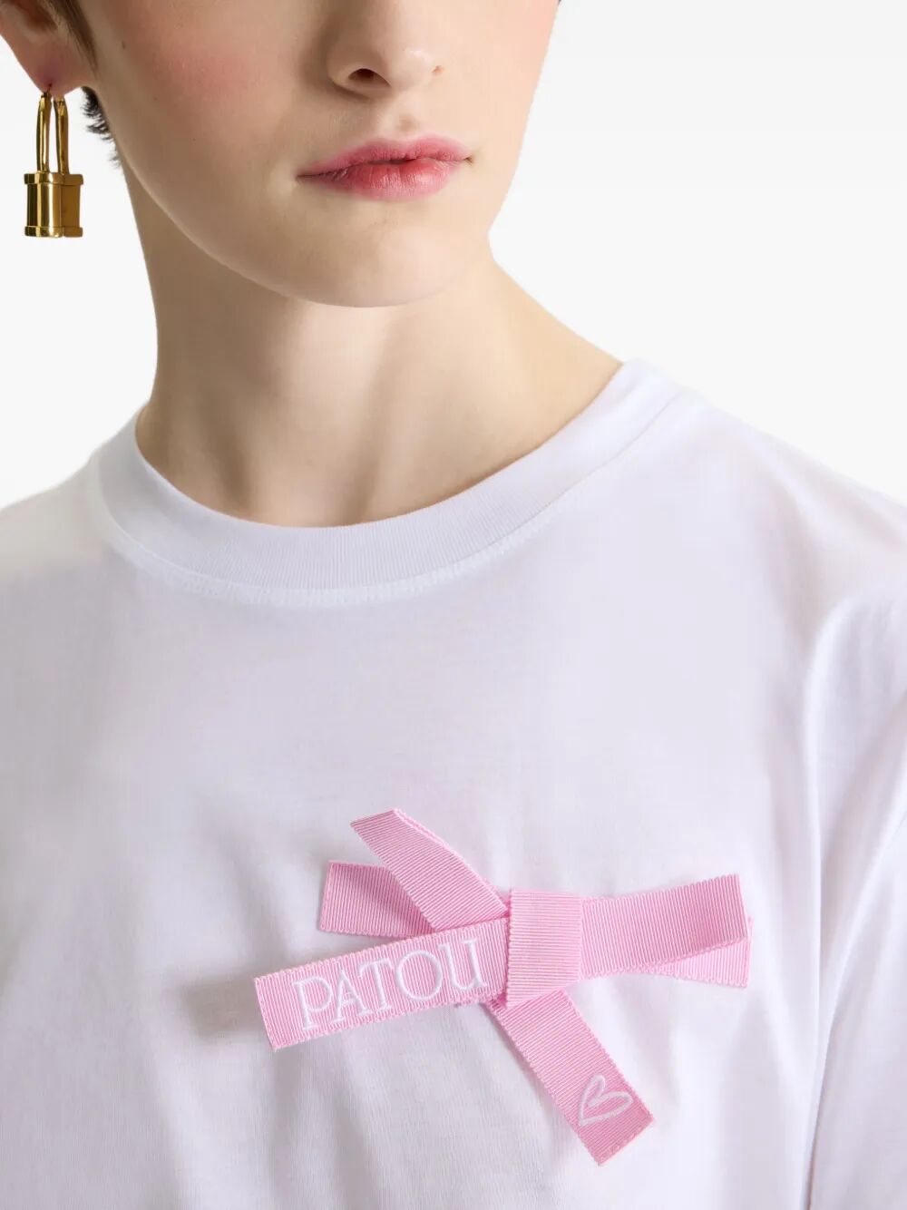 BOW T-SHIRT IN ORGANIC COTTON