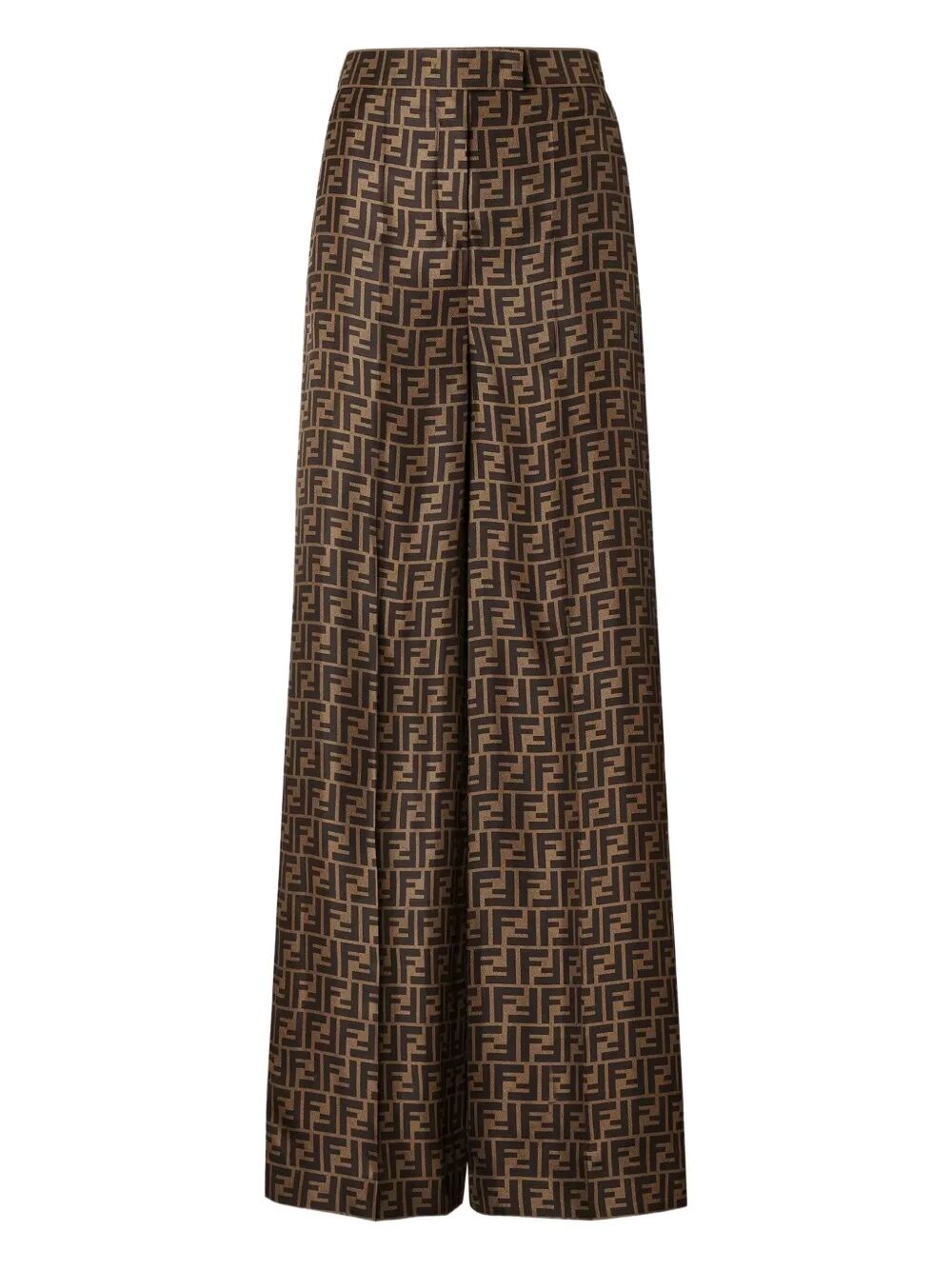 FF SILK TWILL WIDE LEG TROUSERS