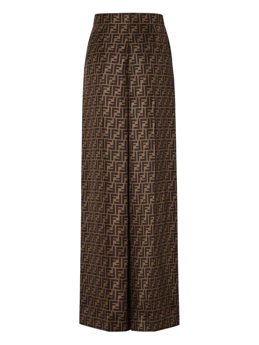 FF SILK TWILL WIDE LEG TROUSERS