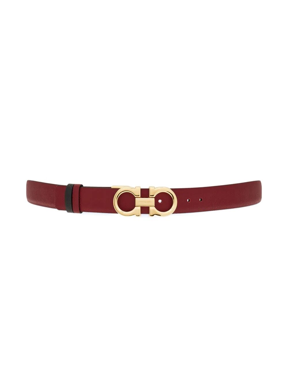 HAMMERED LEATHER REVERSIBLE GANCINI BELT