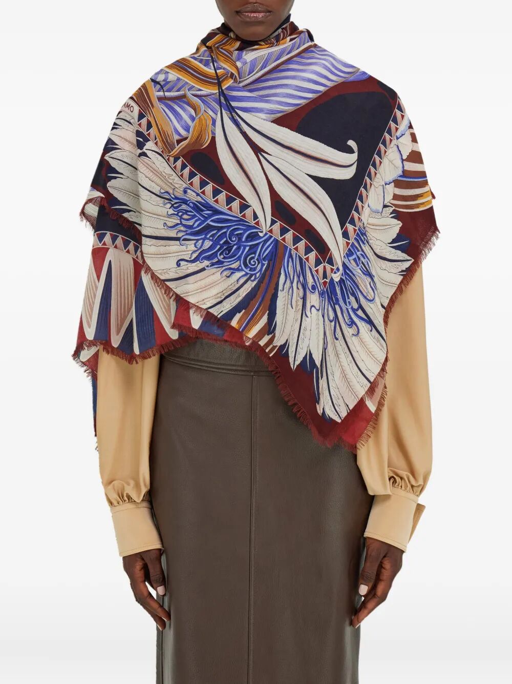 GIADA PRINT WOOL SHAWL