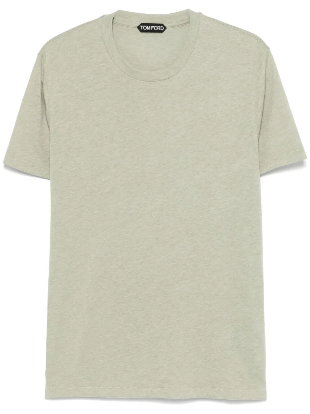 COTTON BLEND MELANGE CREW NECK T-SHIRT