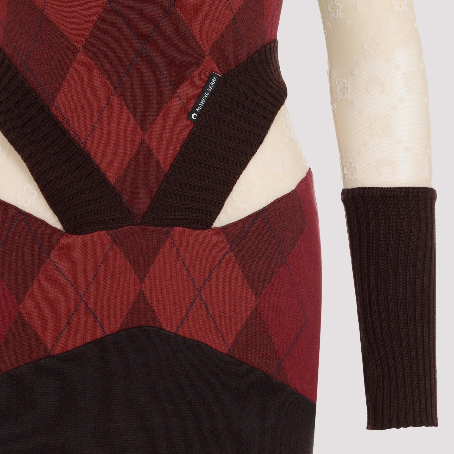 Regenerated Lozenge Knit Fitted Dress