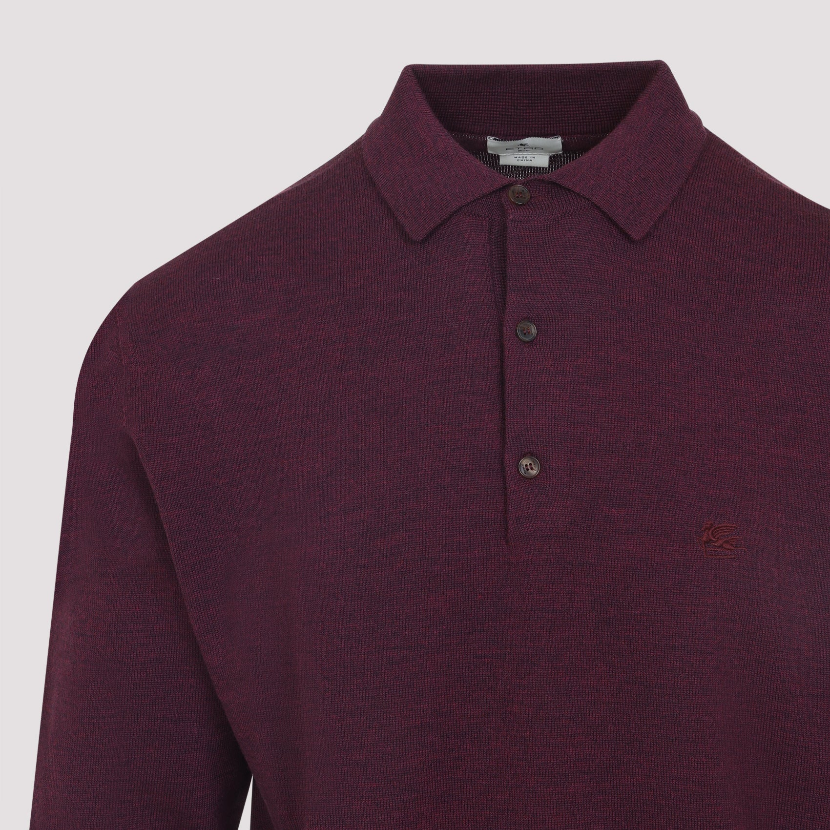 Knitted Long Sleeves Polo