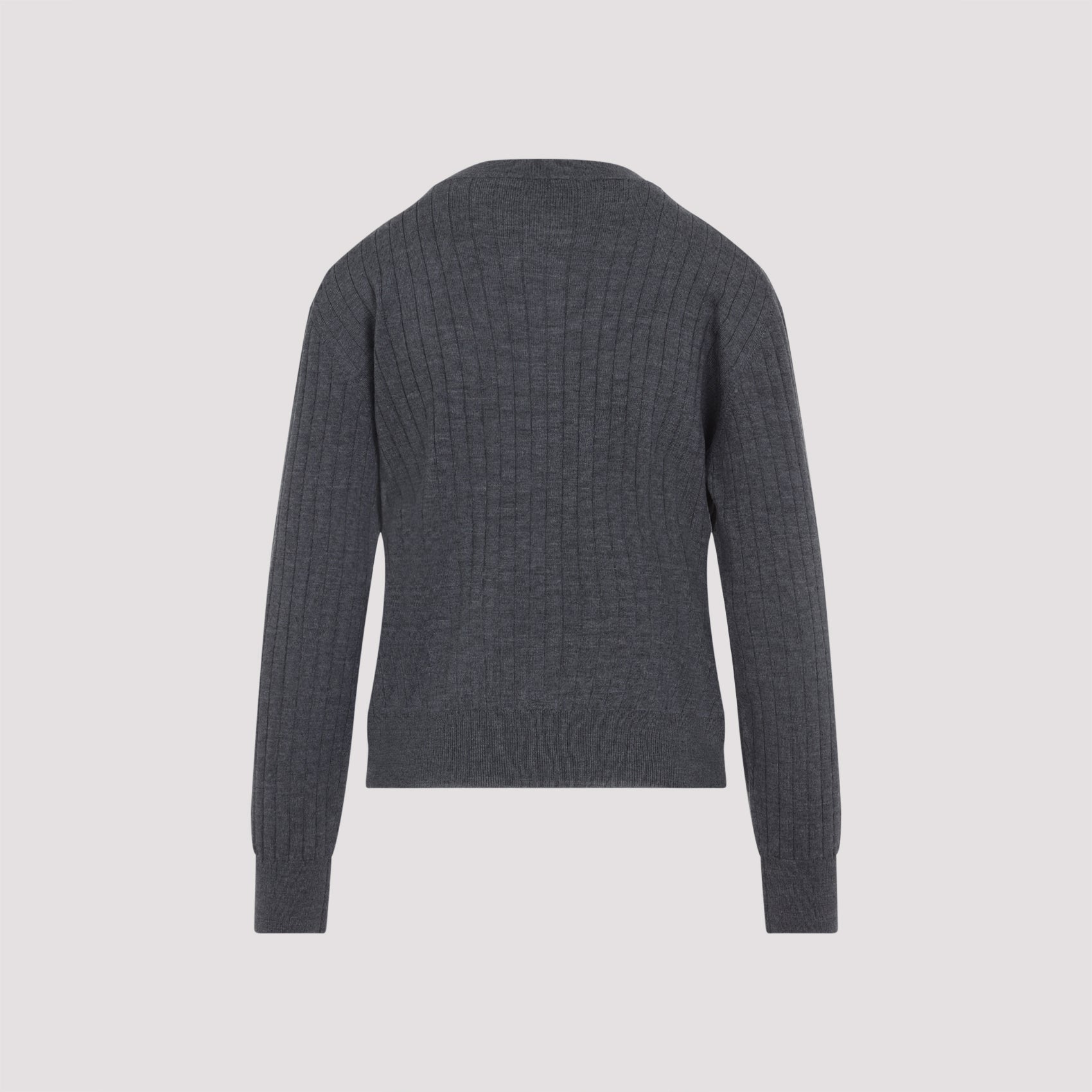 Wool Ribbed Cardigan