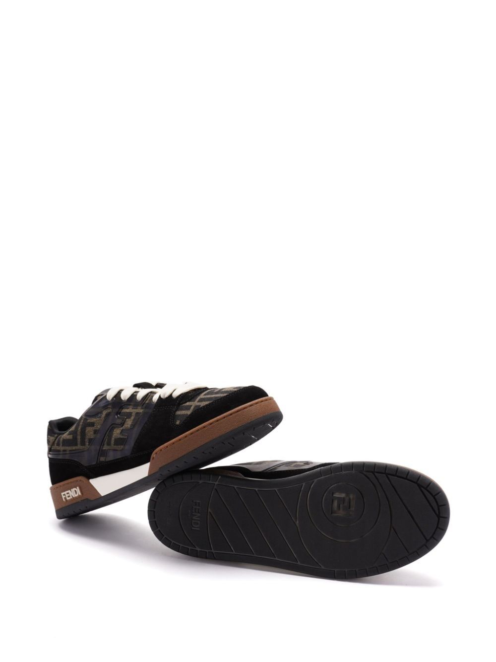 FF JACQUARD AND SUEDE FENDI MATCH SNEAKERS