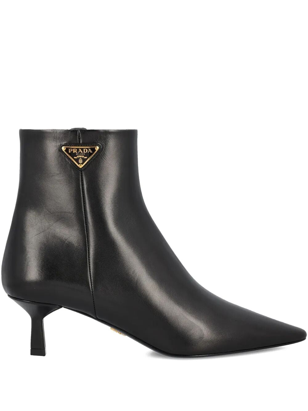 LEATHER POINTED ANKLE BOOTS