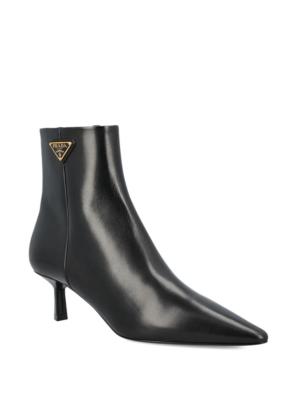 LEATHER POINTED ANKLE BOOTS