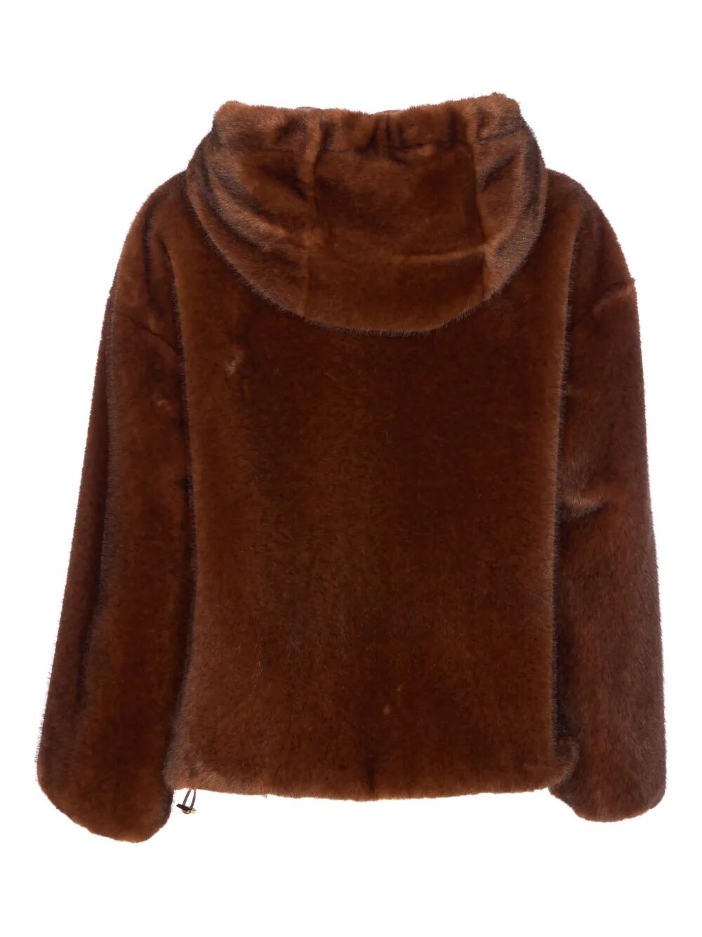 SOFT FAUX-FUR HOODED JACKET