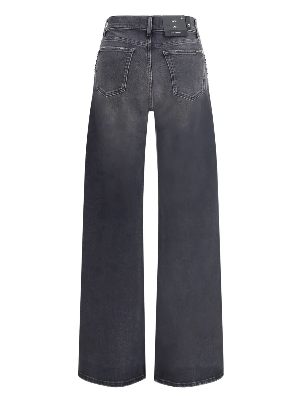EMBELLISHED TWISTED LOTTA WIDE LEG JEANS