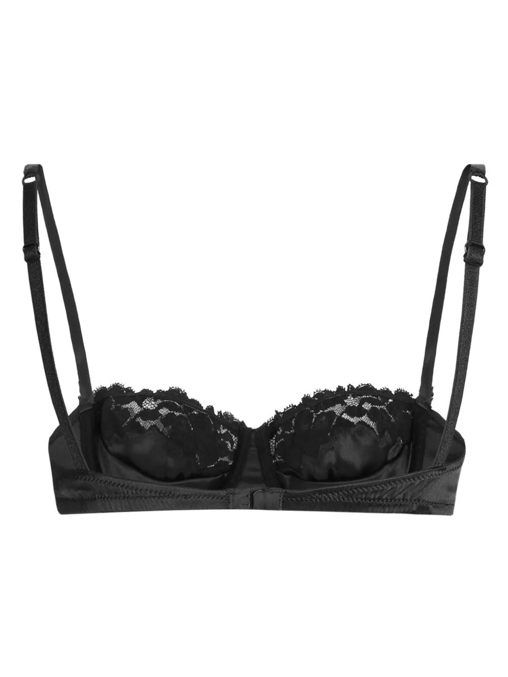 SATIN AND LACE BALCONETTE BRA