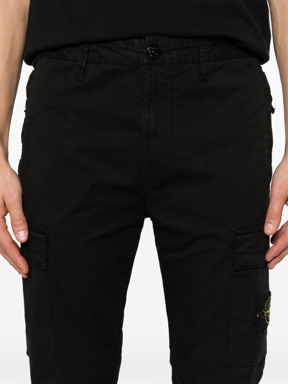 TAPERED LEG COTTON CARGO TROUSERS