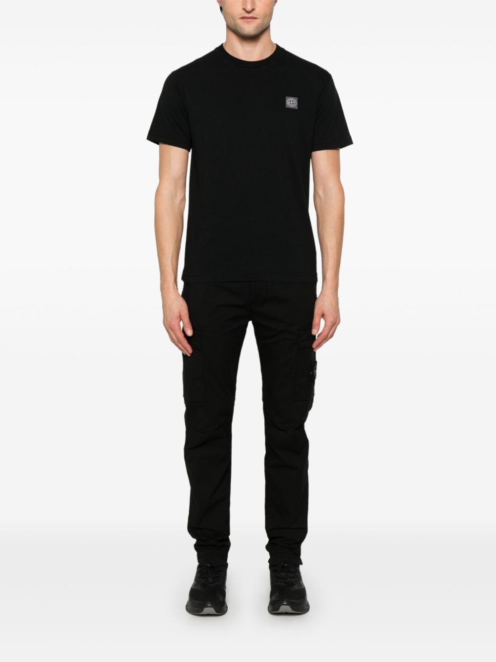TAPERED LEG COTTON CARGO TROUSERS