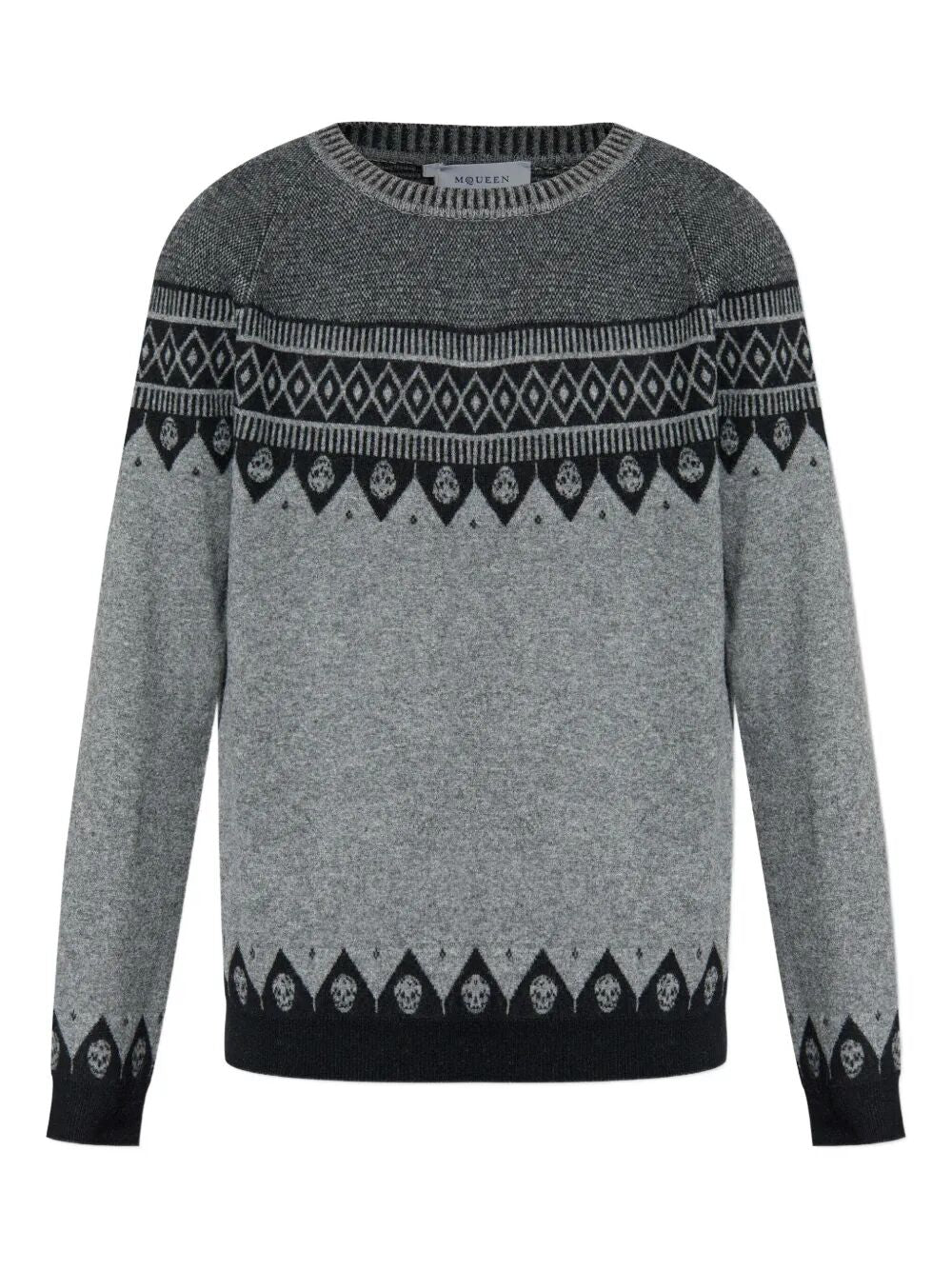 GEOMETRIC PATTERN WOOL PULLOVERER