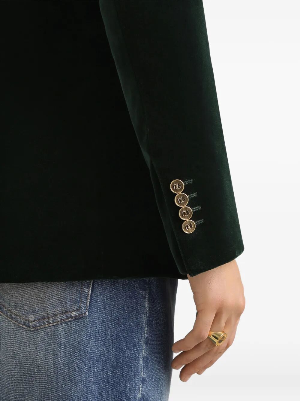 DOUBLE-BREASTED SICILIA LIGHT COTTON VELVET JACKET
