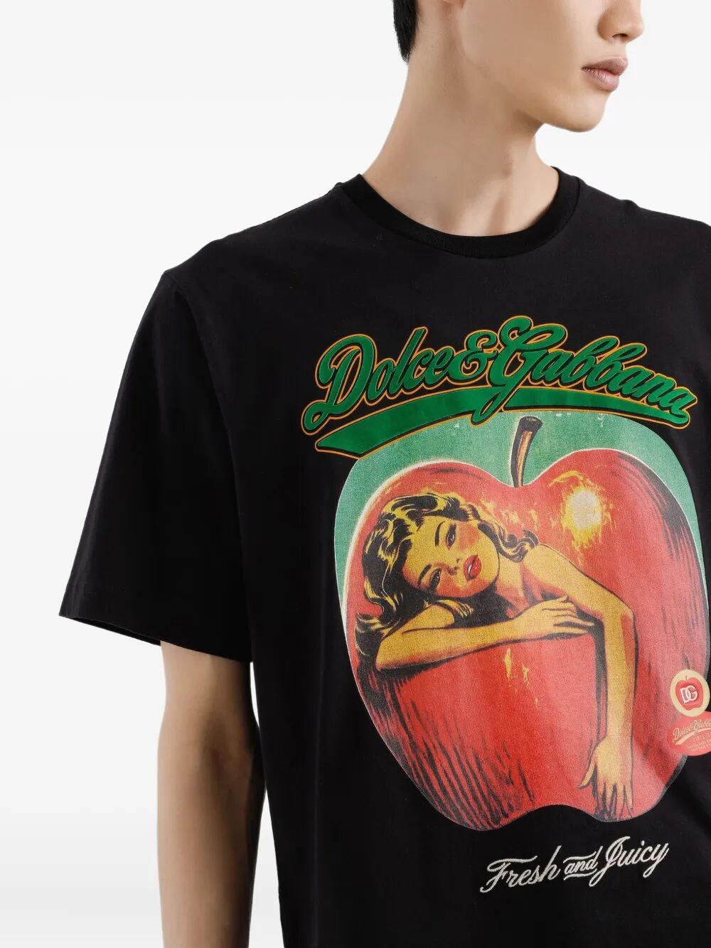 APPLE PRINT COTTON T-SHIRT