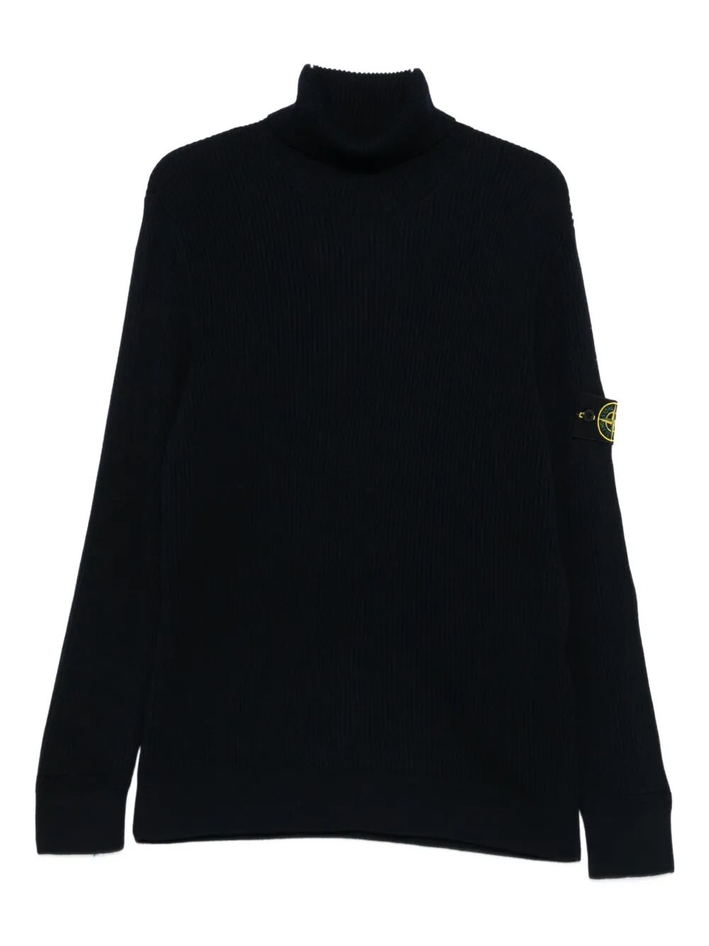 RIBBED WOOL TURTLENECK PULLOVER