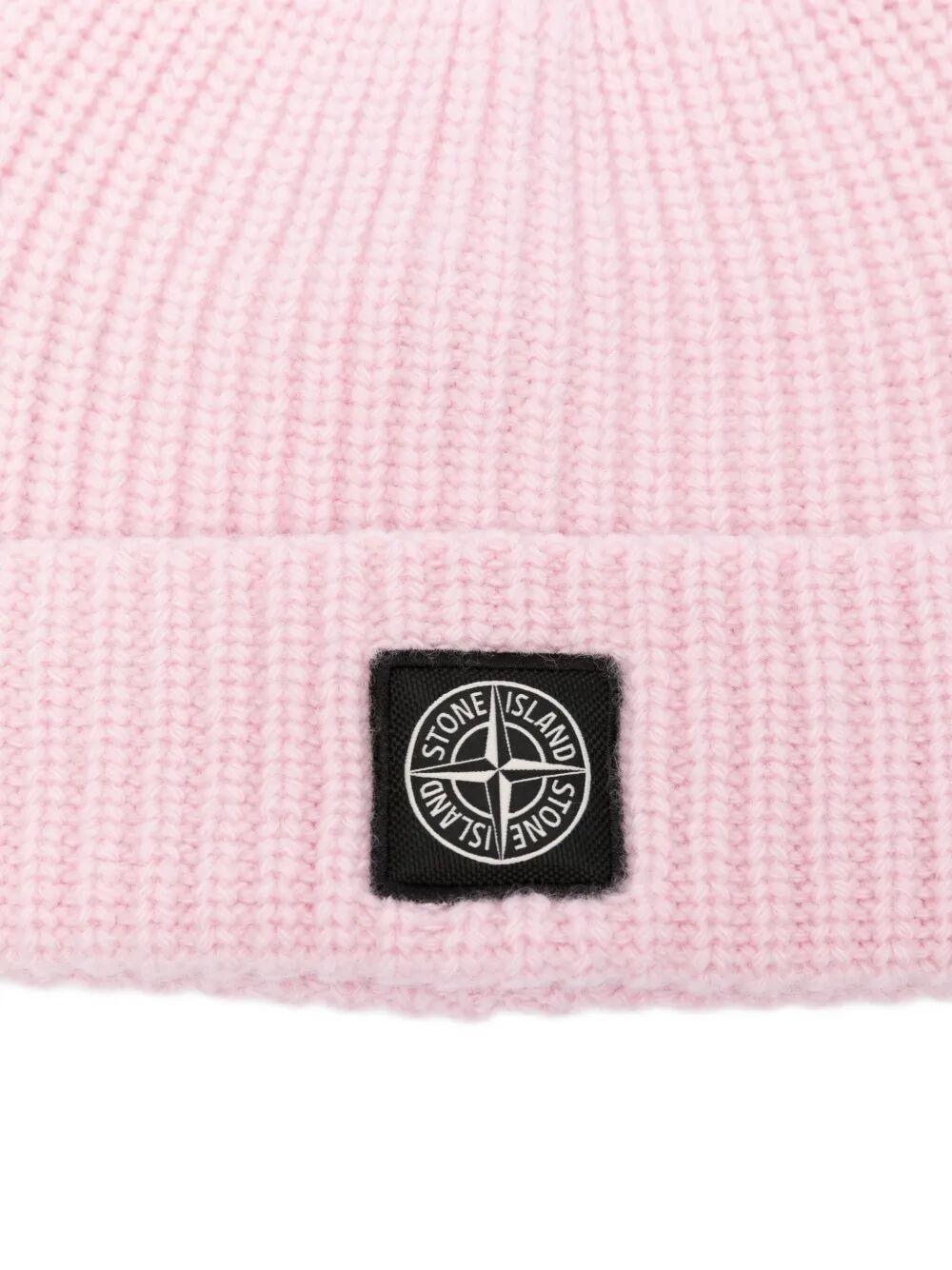 LIGHT WOOL KNITTED BEANIE WITH COMPASS PATCH