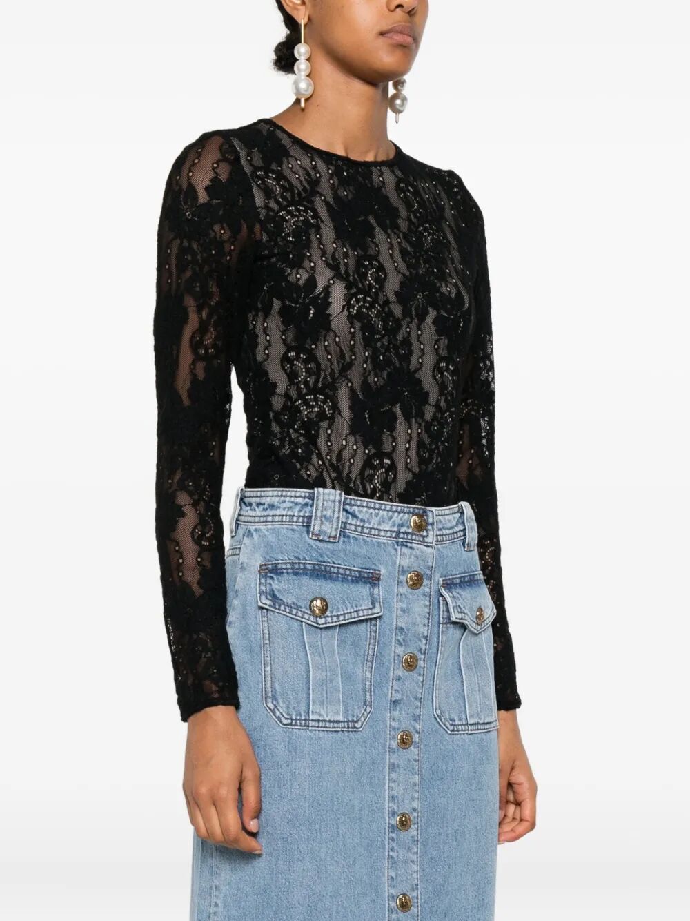 STRETCH LACE BODYSUIT
