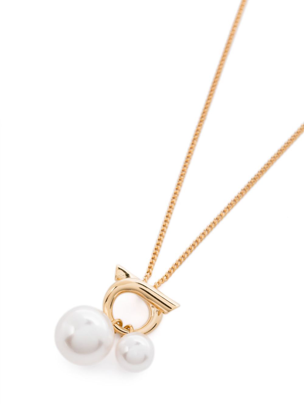 FAUX-PEARL EMBELLISHED PENDANT NECKLACE