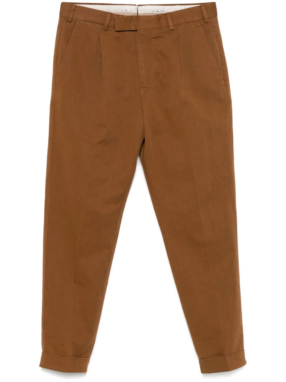 REBEL TAPERED LEG COTTON AND LINEN TROUSERS