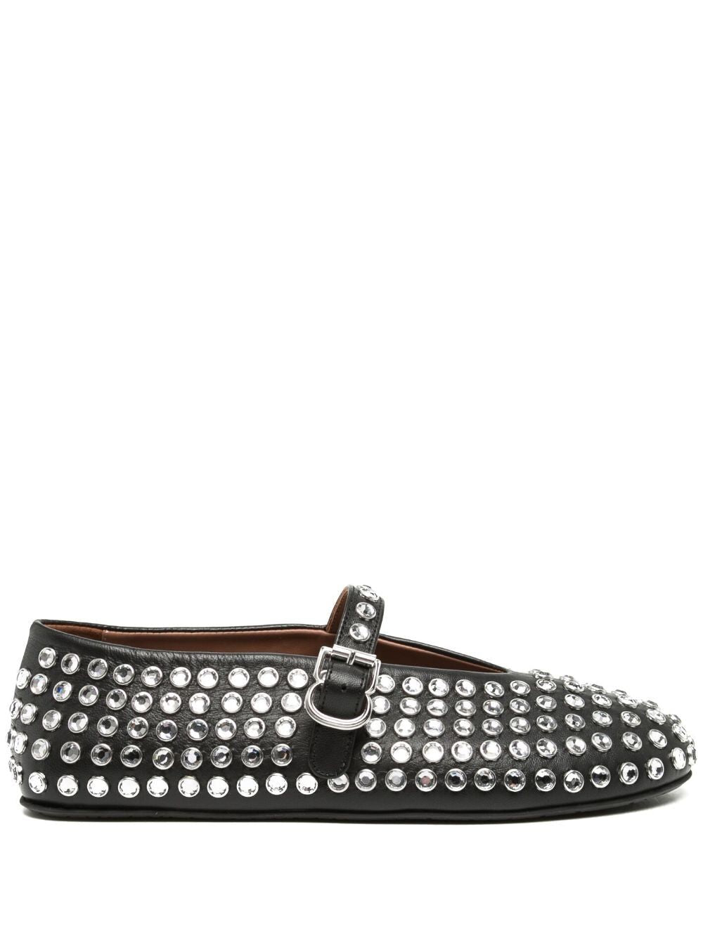 BALLERINE IN PELLE DI AGNELLO CON STRASS