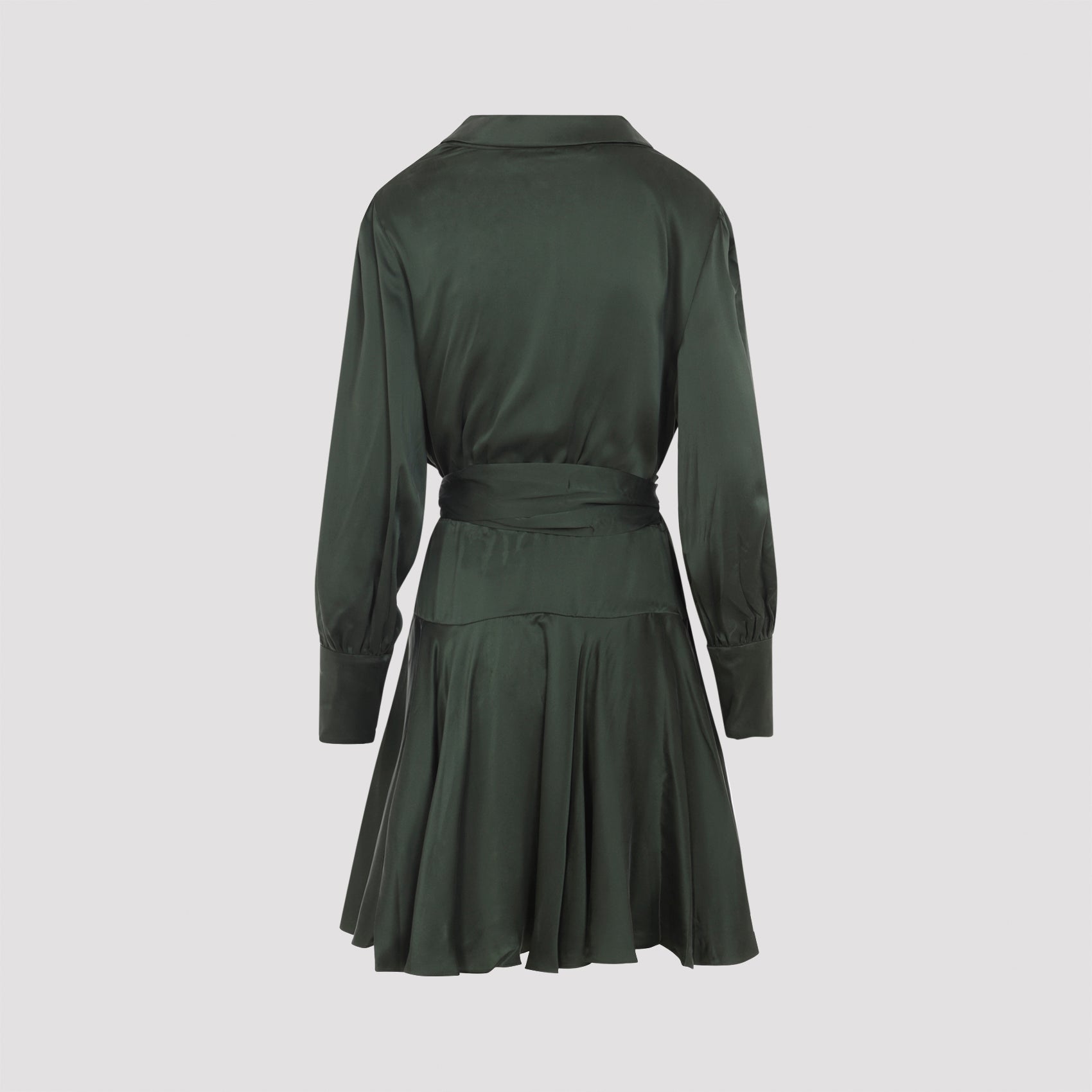 Silk Wrap Mini Dress