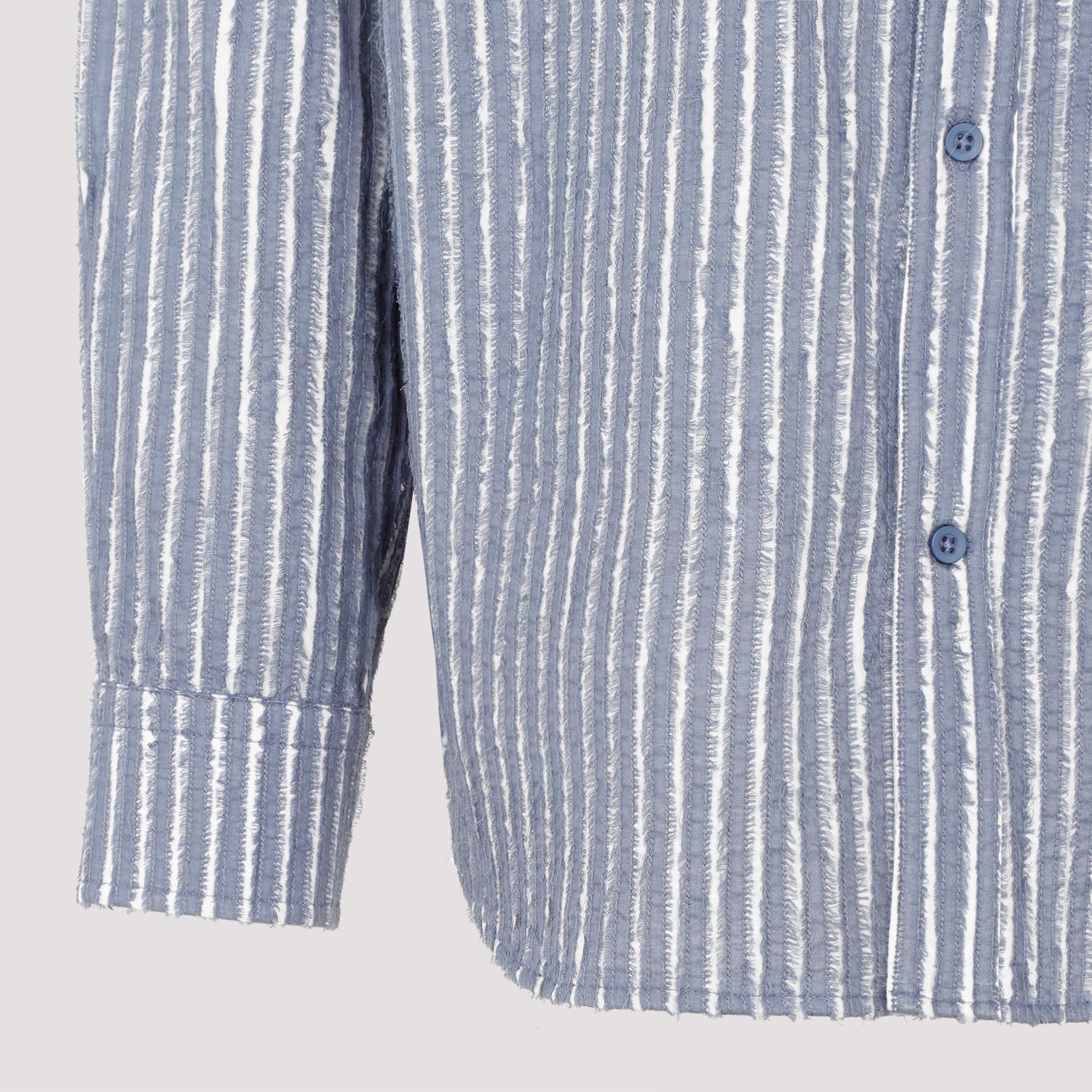 Hand-Frayed Stripe Shirt