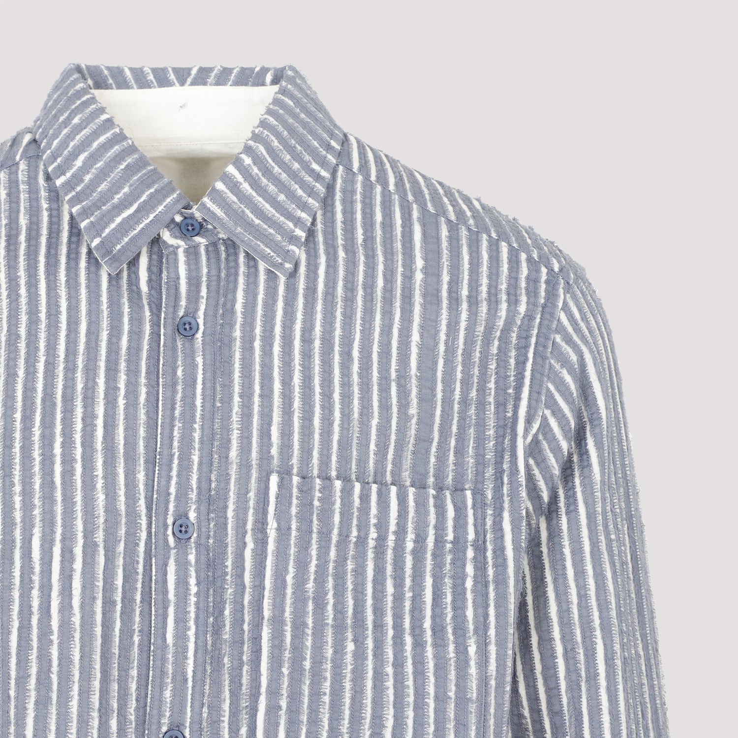 Hand-Frayed Stripe Shirt
