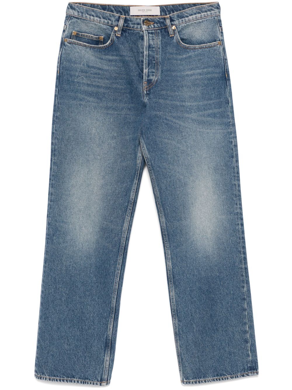 MEDIUM WASH LOOSE SKATER-STYLE JEANS