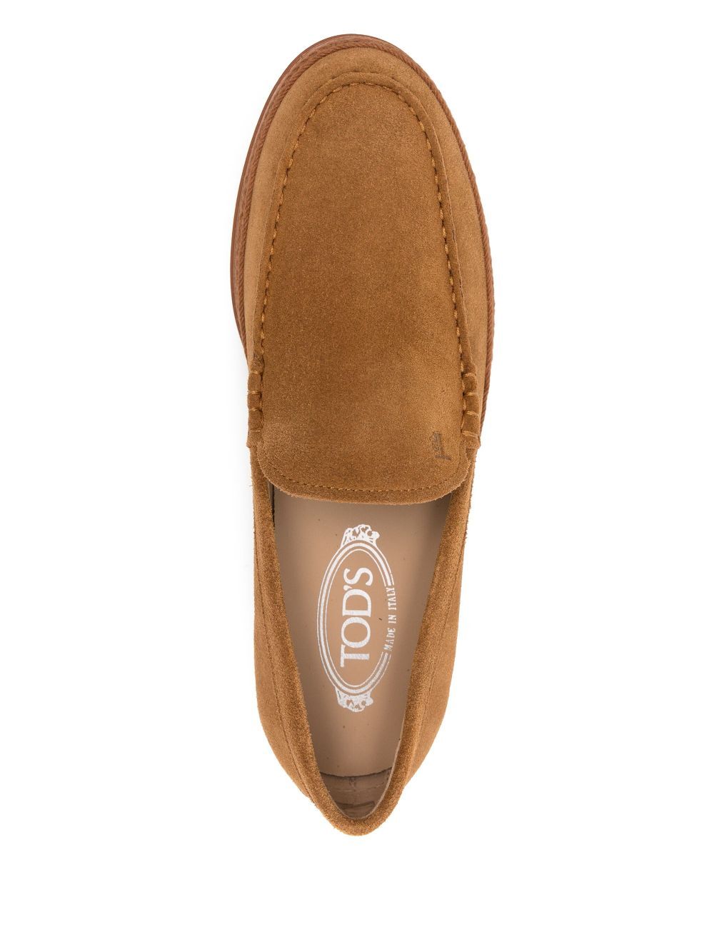 CORD WEAVING SLIP-ON SUEDE LOAFERS