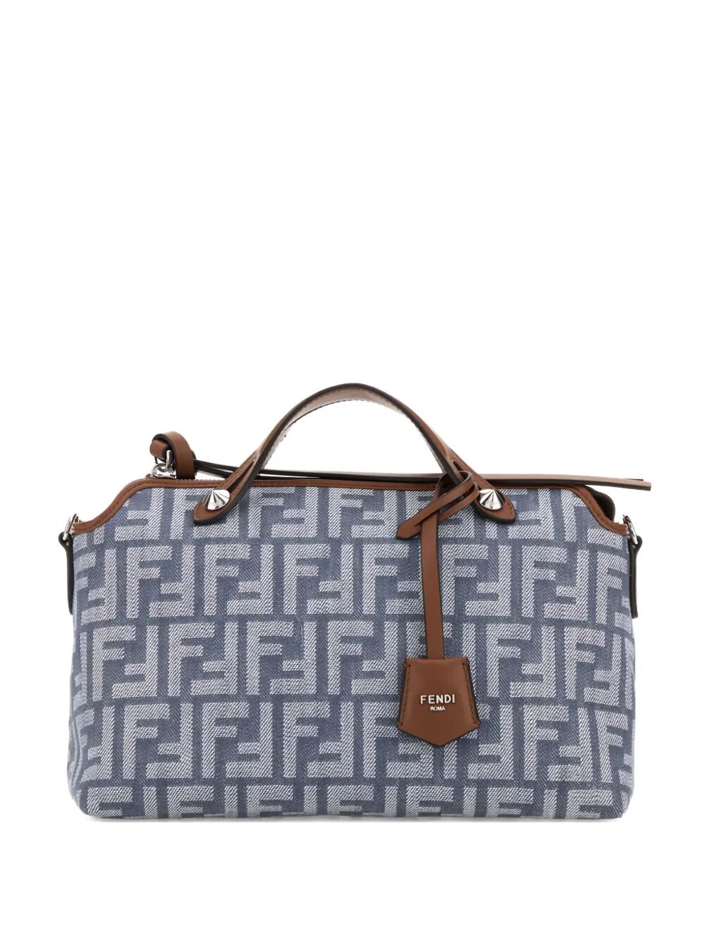 BY THE WAY SOFT MEDIUM DENIM-EFFECT FF JACQUARD BAG