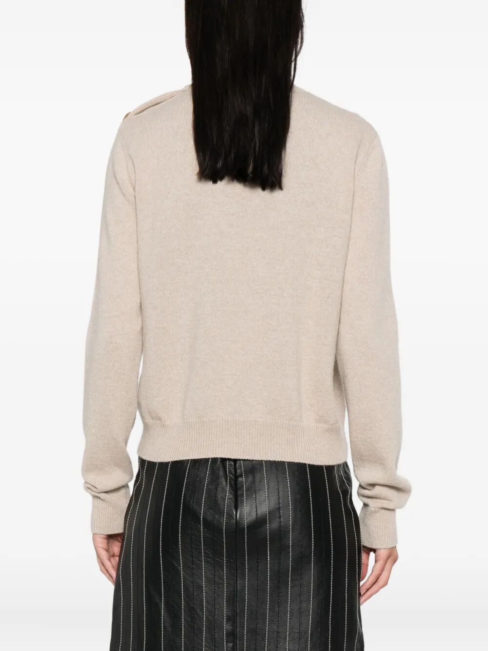 CASHMERE BLEND BUTTONED SWEATER