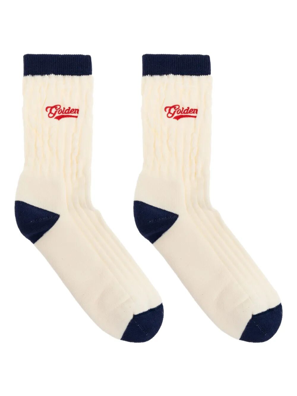 TWO-TONE RIBBED KNIT SOCKS