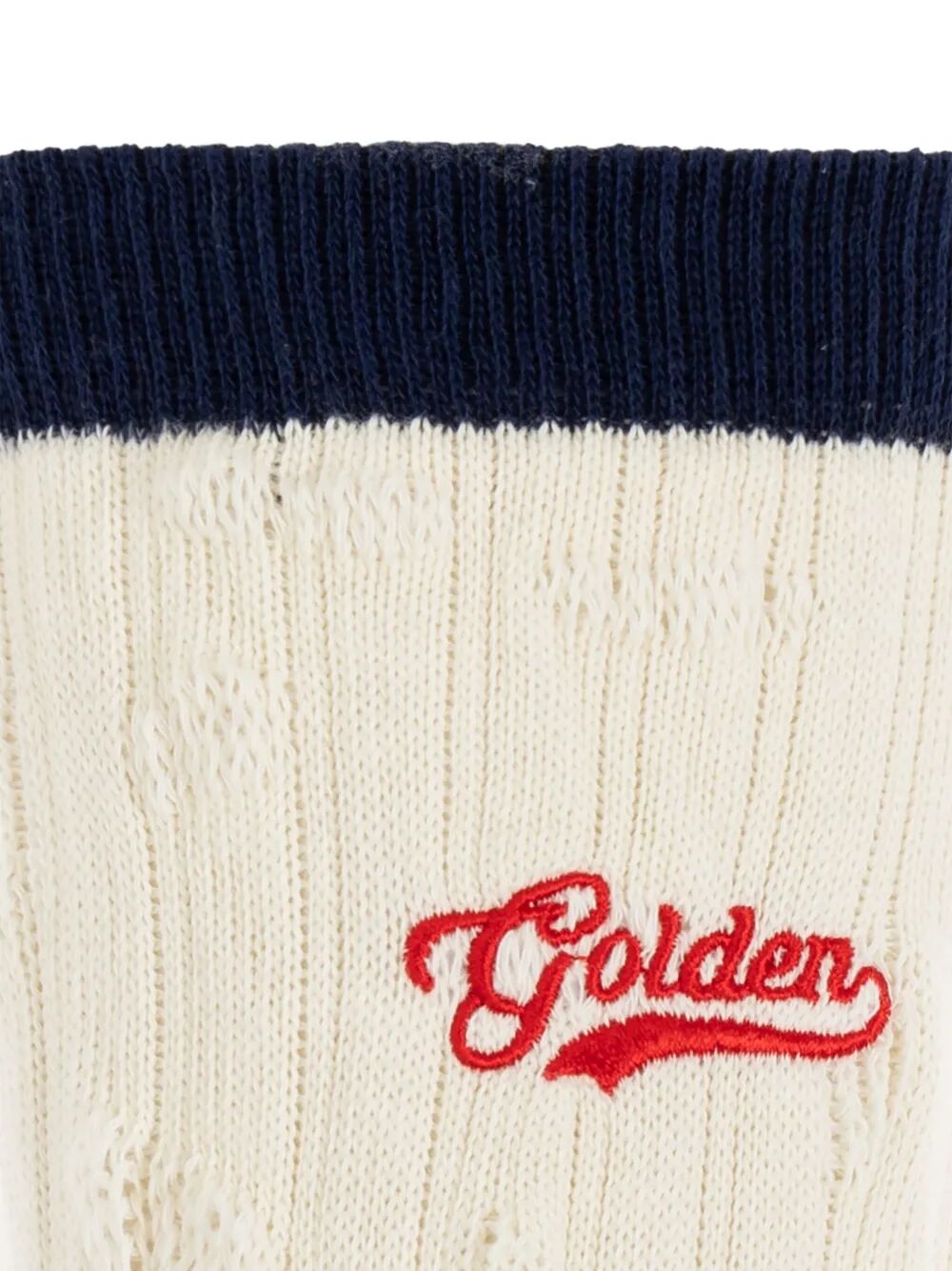 TWO-TONE RIBBED KNIT SOCKS