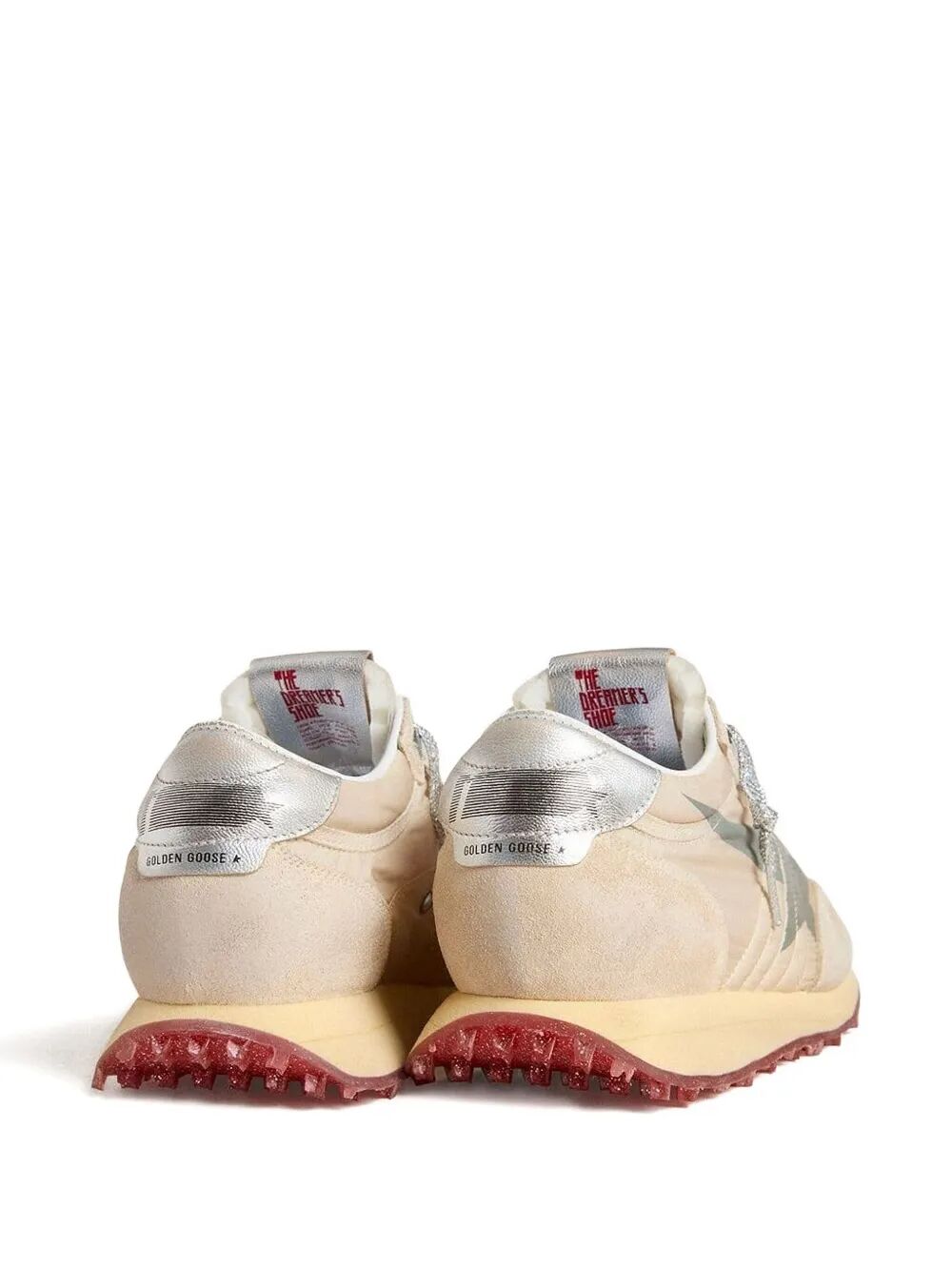 MARATHON SNEAKERS WITH BEIGE NYLON UPPER AND GRAY STAR