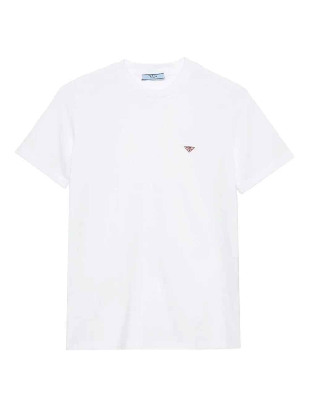 ENAMEL TRIANGLE-LOGO COTTON T-SHIRT