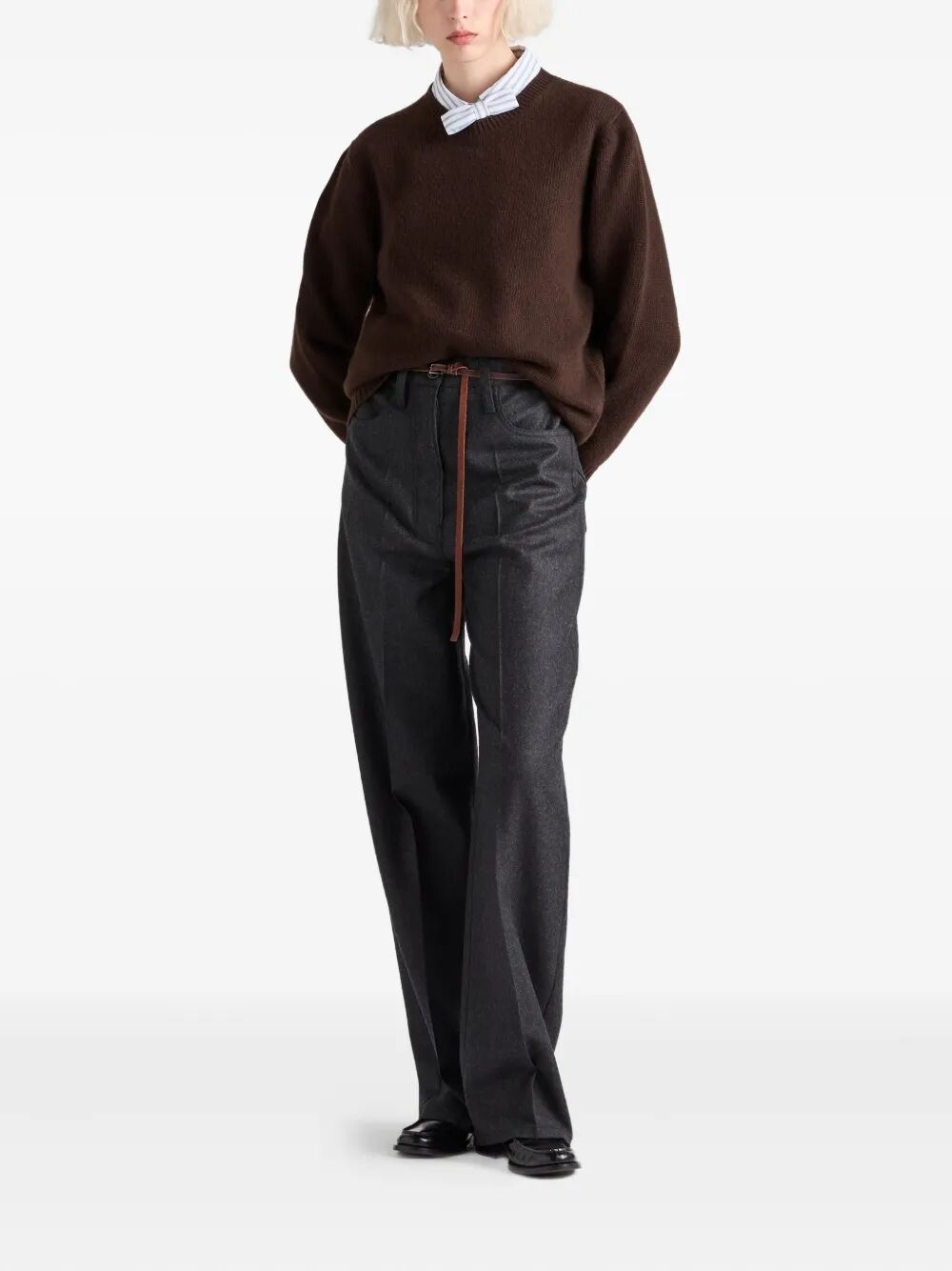 WOOL AND CASHMERE CREW-NECK SWEATER