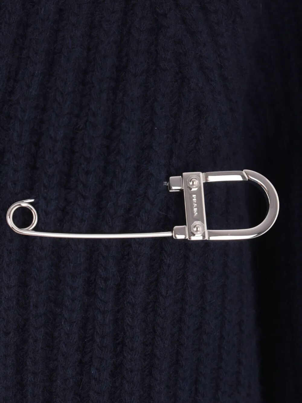 RIBBED-KNIT SAFETY-PIN SWEATER
