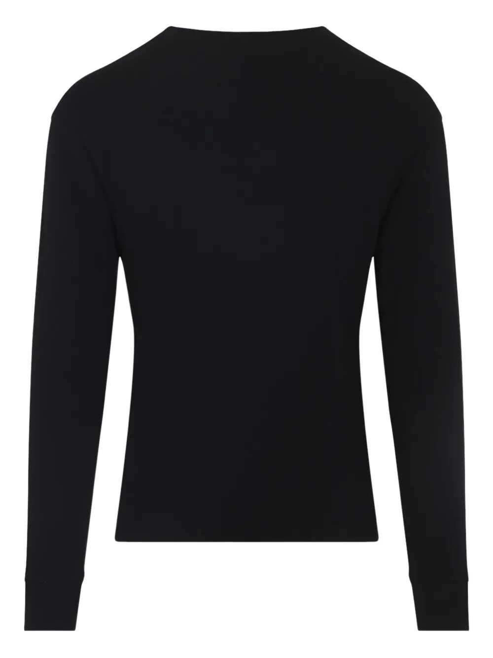 HENLEY COTTON STRETCH RIBBED LONG SLEEVED T-SHIRT