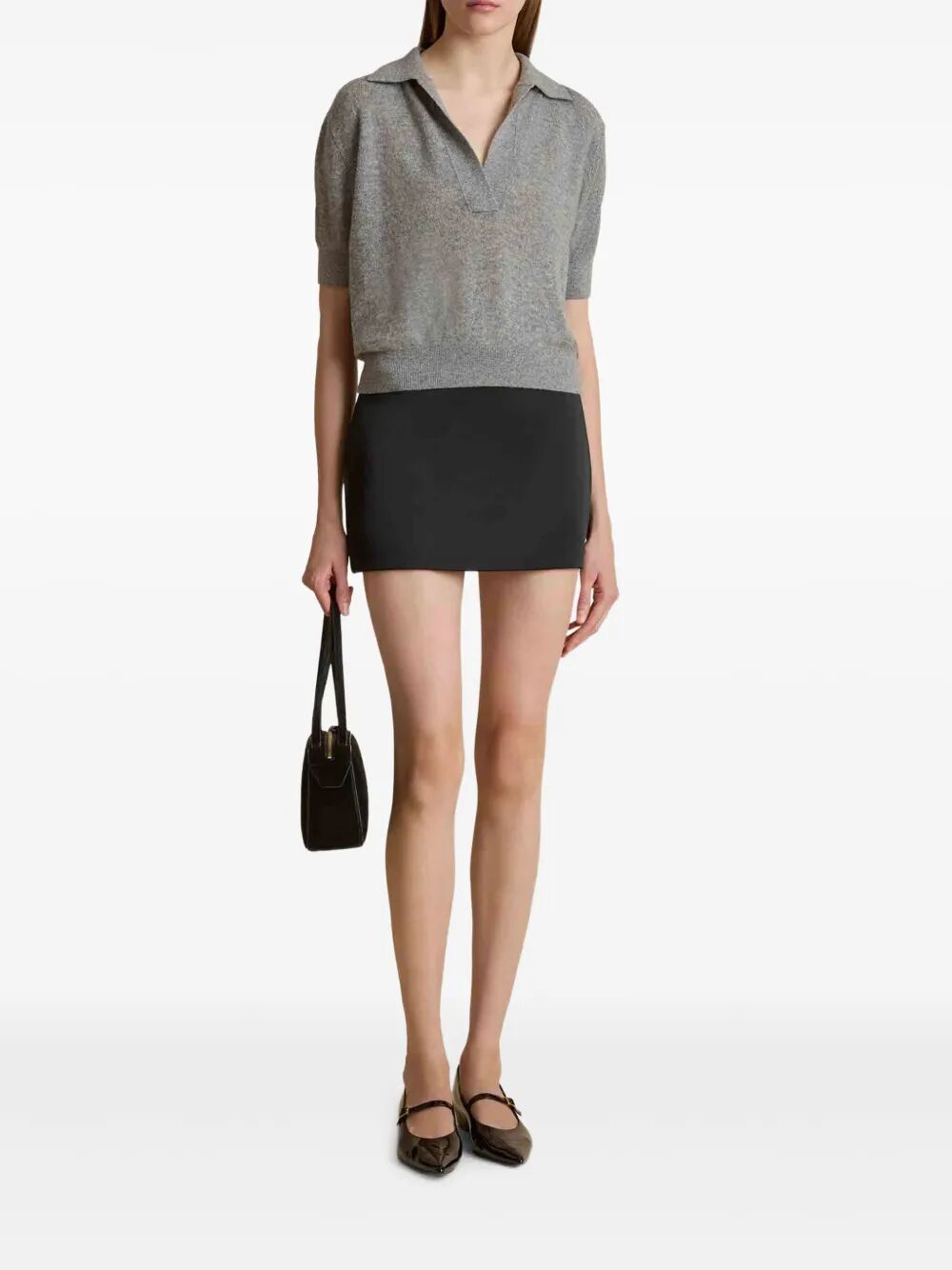 JETT WOOL AND SILK MINISKIRT