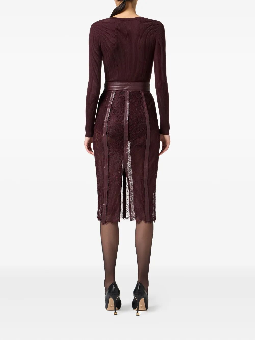 RIBBED KNIT TOP WITH BREAST POCKET
