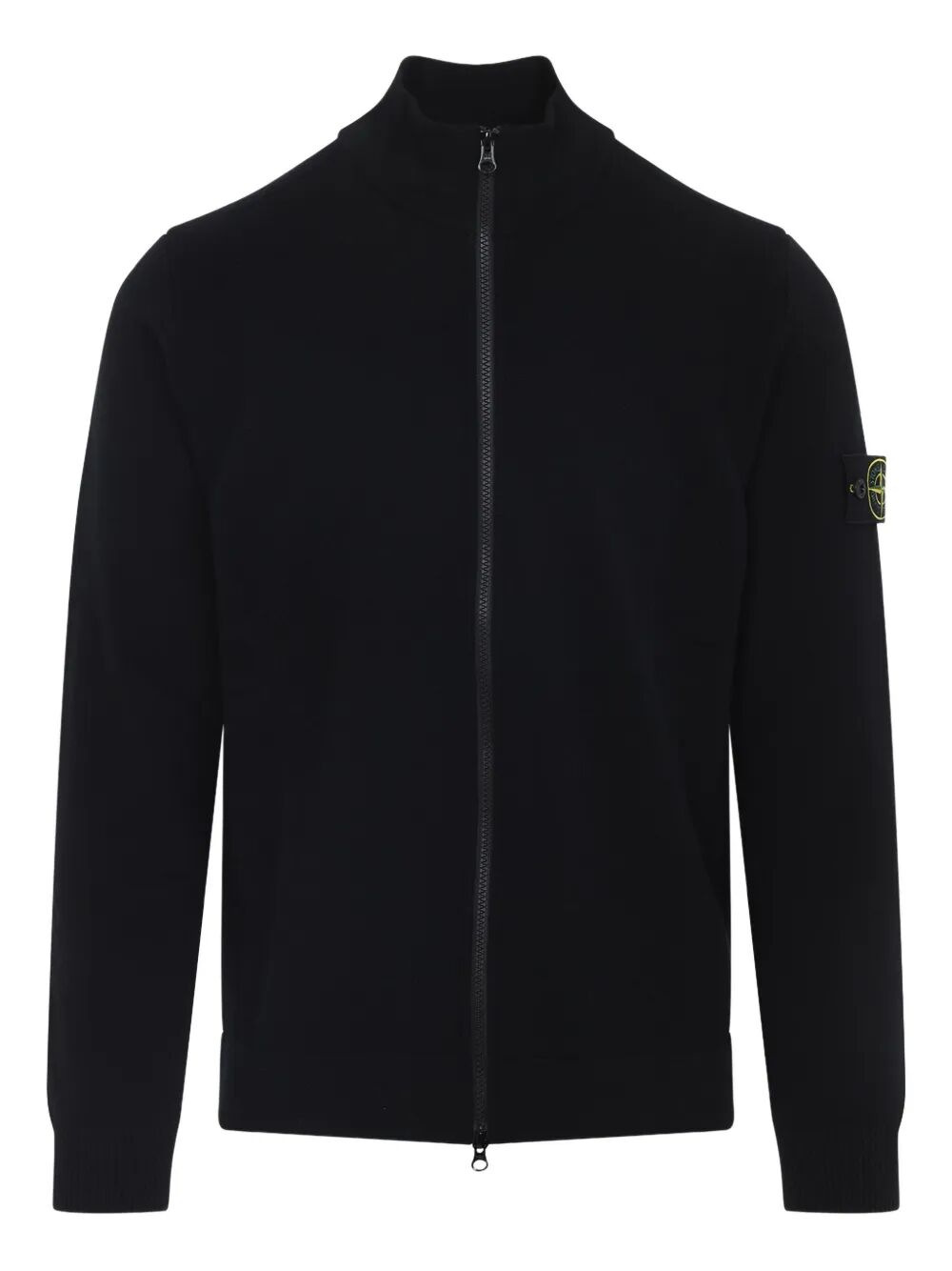 FULL-ZIP HIGH-NECK WOOL CARDIGAN