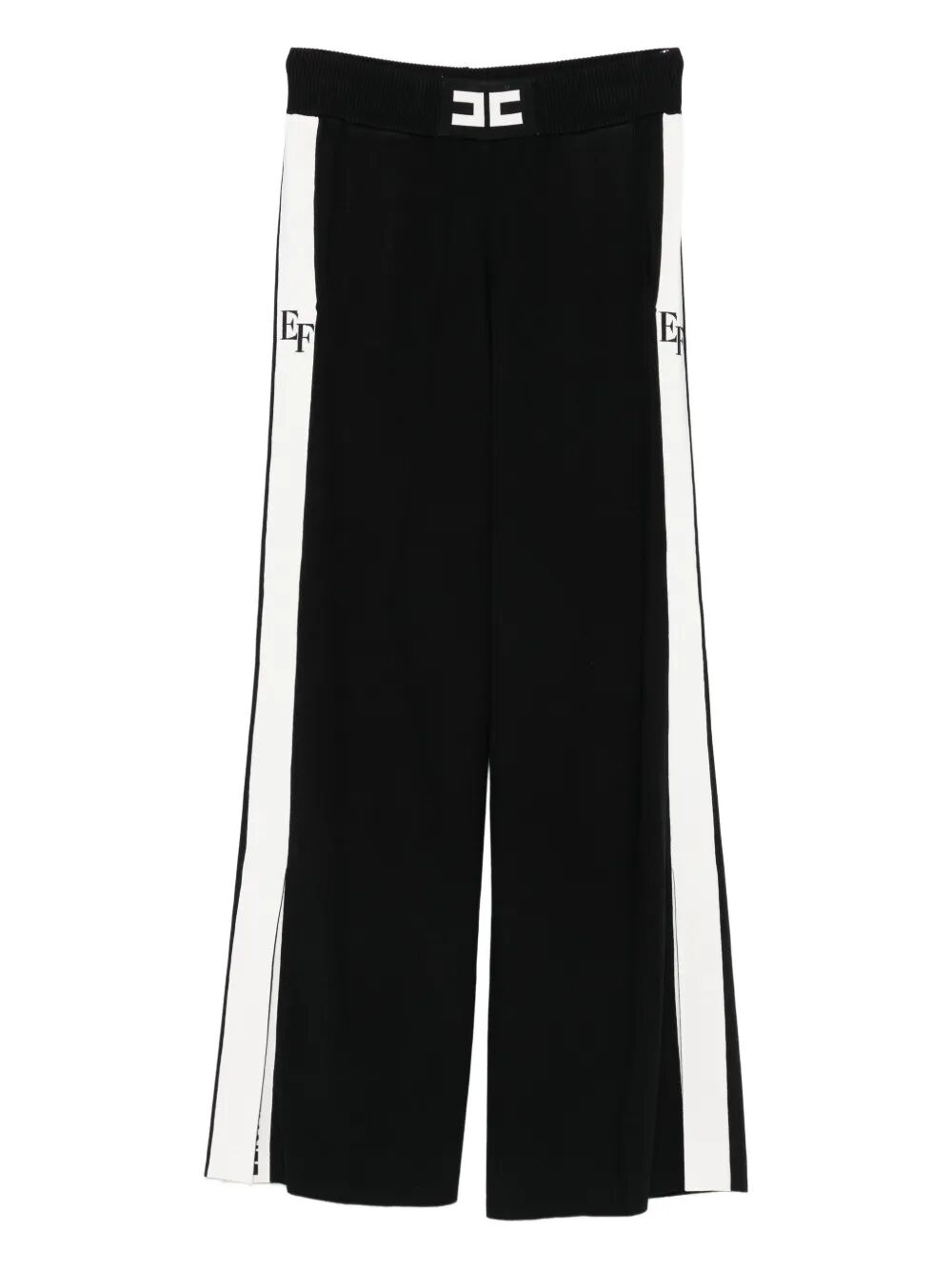 PALAZZO TROUSERS WITH SHINY SIDE BANDS
