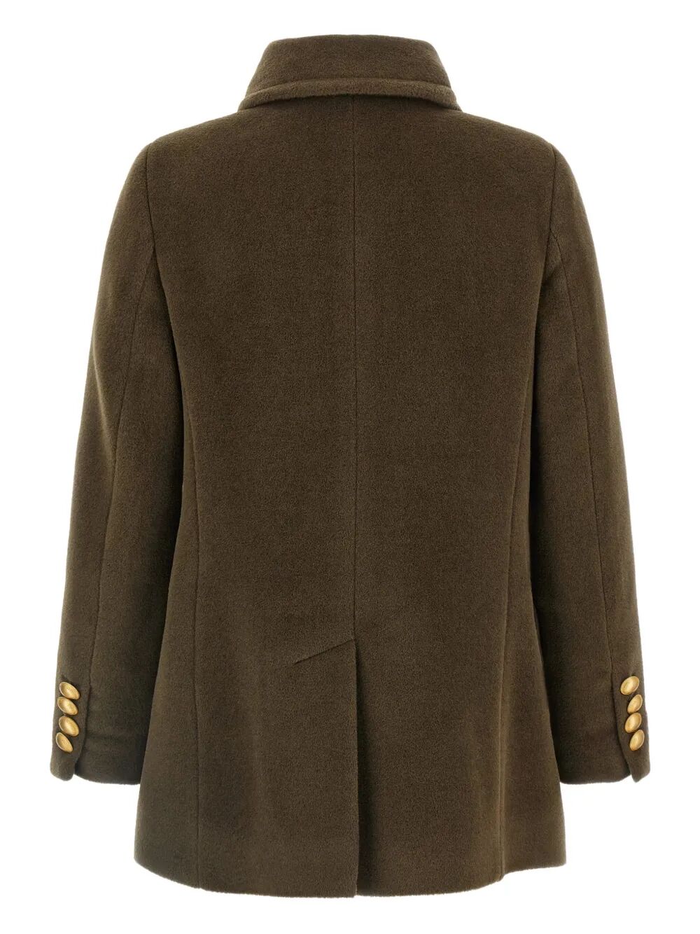 DOUBLE-BREASTED WOOL SHORT COAT