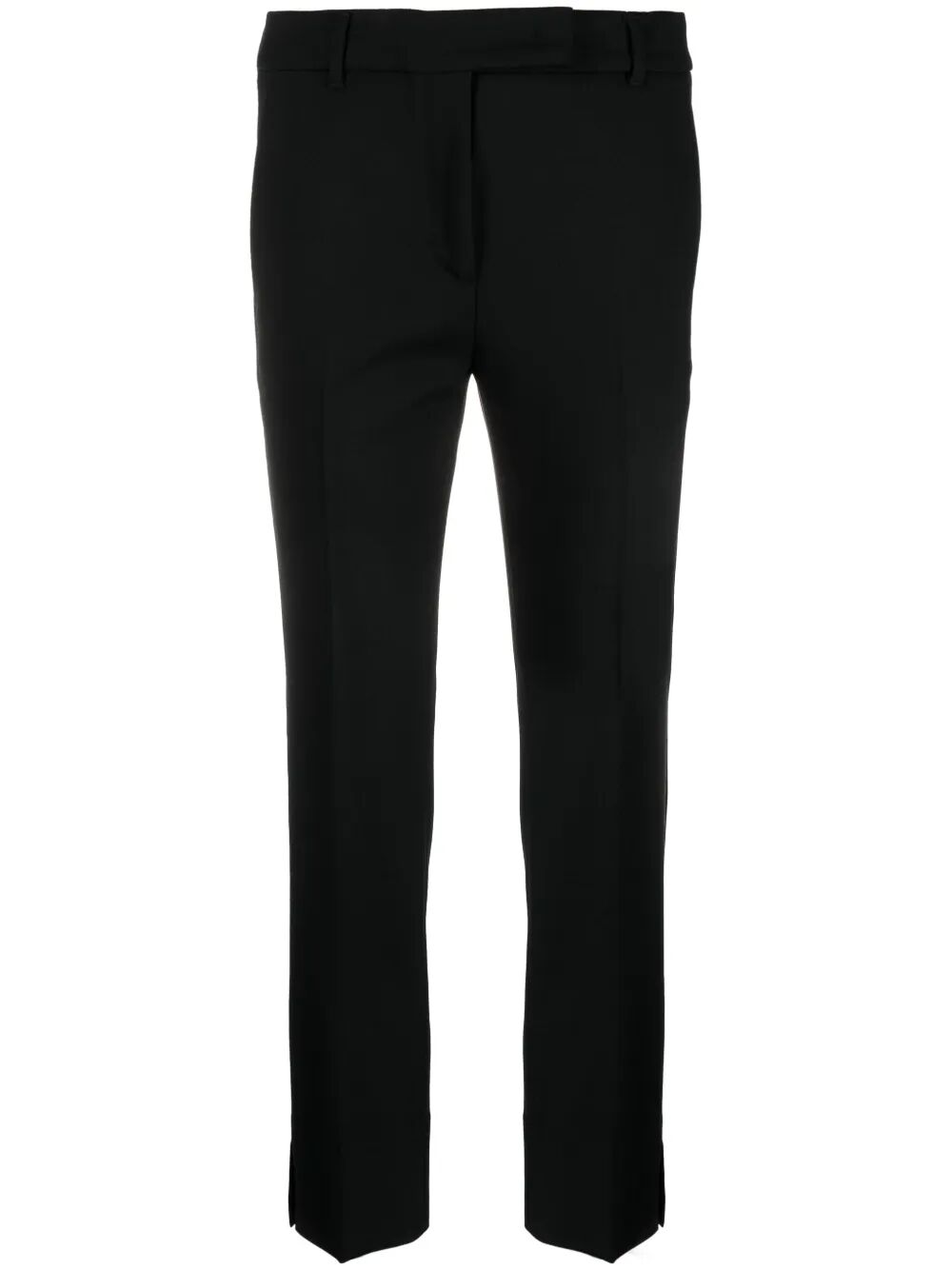 STRAIGHT-LEG AND MID-RISE WOOL TAILORED TROUSERS