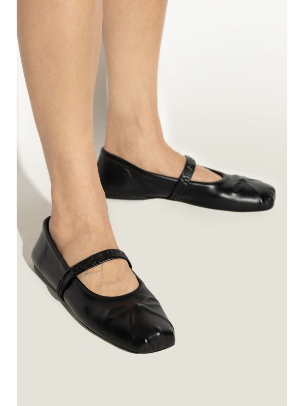 BOW-DETAIL MARY JANE BALLERINAS